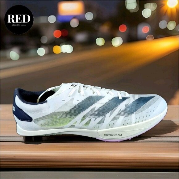 Adidas Adizero Ambition Track Spikes Cleats White Green IE5486 - Men’s Size 11.5 - Picture 9 of 16